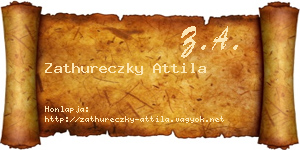 Zathureczky Attila névjegykártya